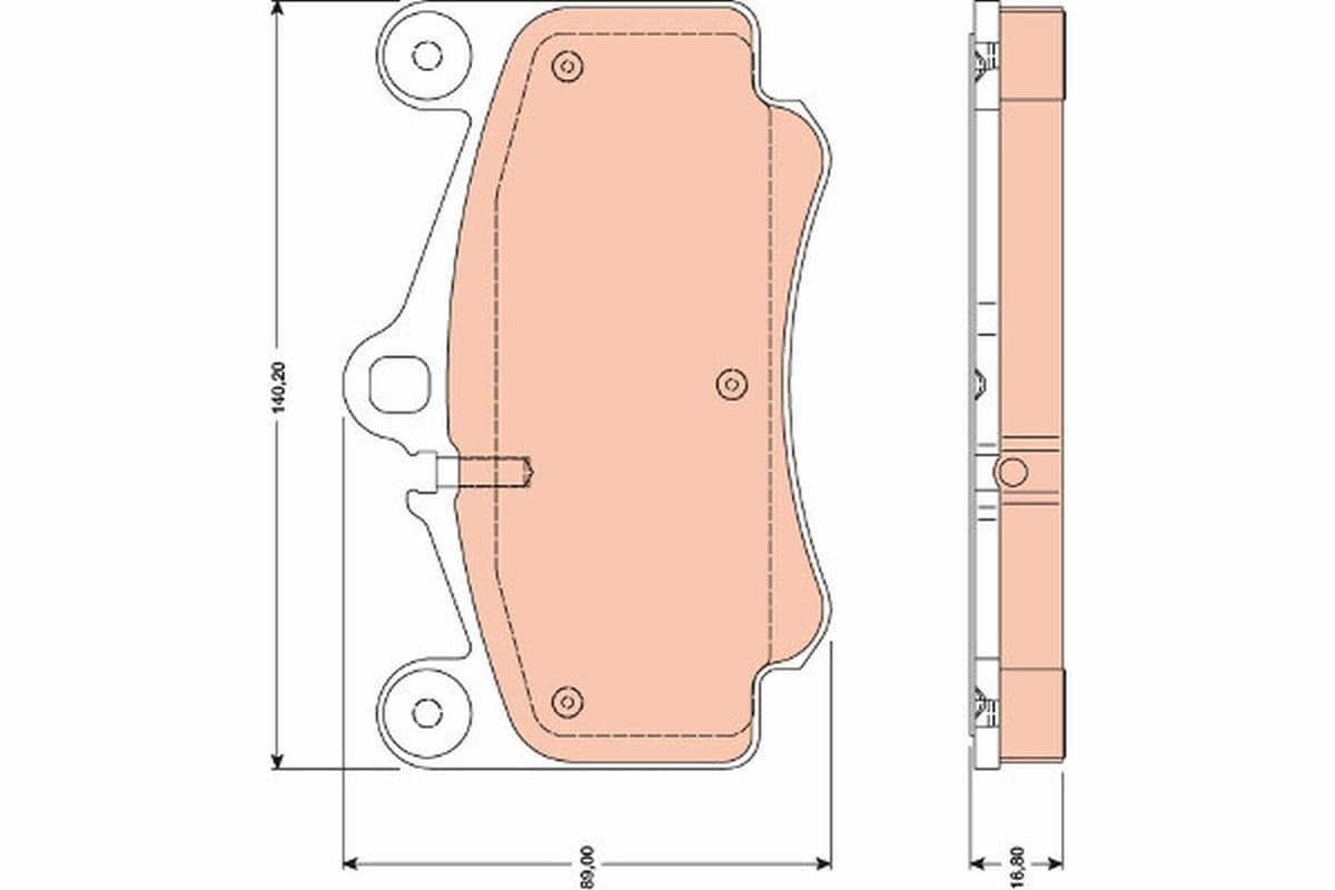 Trw Pattini Freno Porsche 911 (997) 3.8 Carrera 4S Gdb1778
