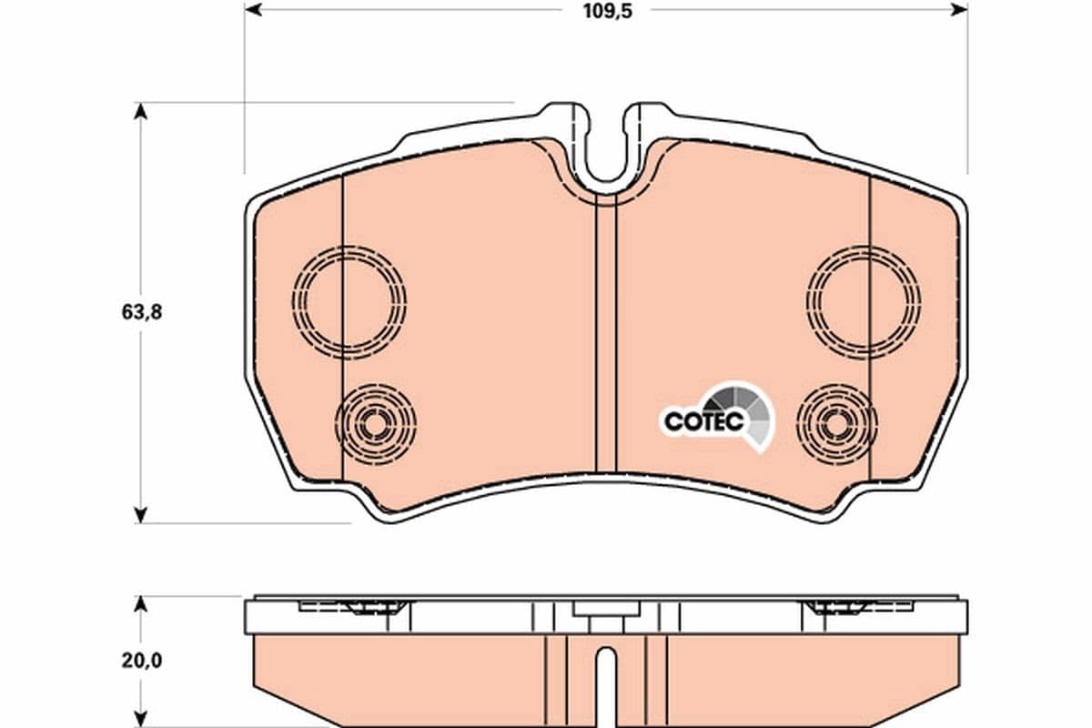 Trw Serie Pattini Post. Ford Transit 300-3330-350 04/0 Gdb1901