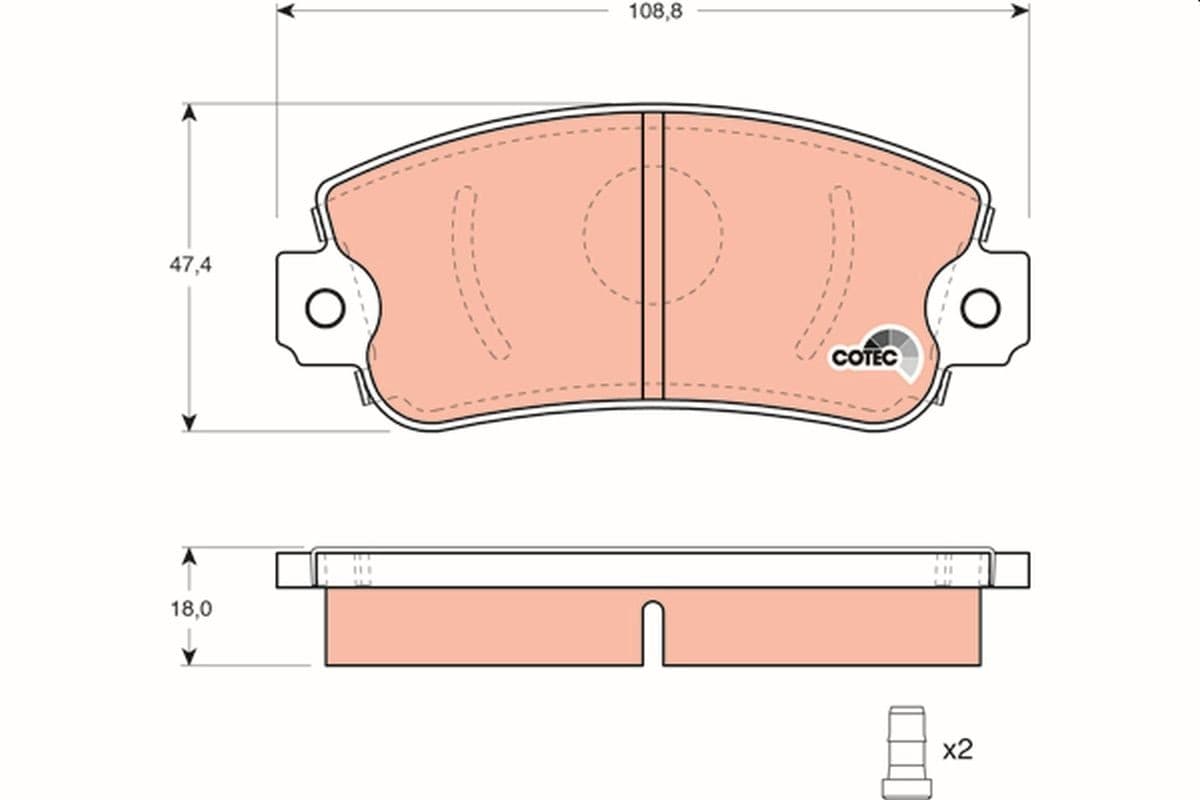 Trw Pattini Freno Fiat Panda-Uno-Y10 Con Segnalatore Gdb297