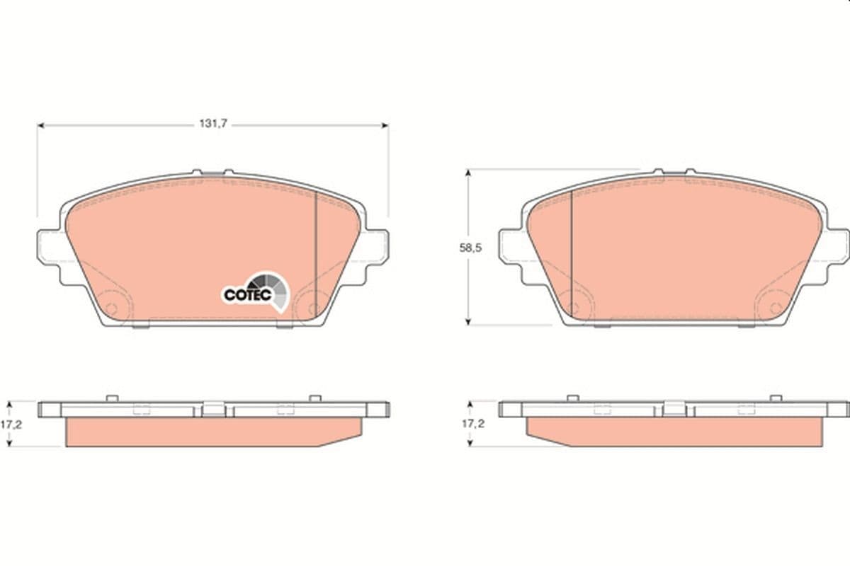 Trw Pattini Freno Nissan Primera (P12) 1.6 Gdb3227