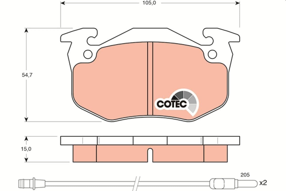 Trw Pattini Freno Renault Clio I/Twingo 1.1 (1227, 1 Gdb328