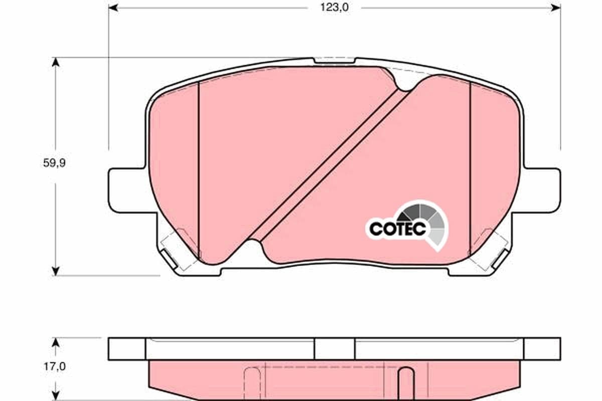 Trw Pattini Freno Toyota Avensis Verso (Ac_) 2.0 D-4D Gdb3315