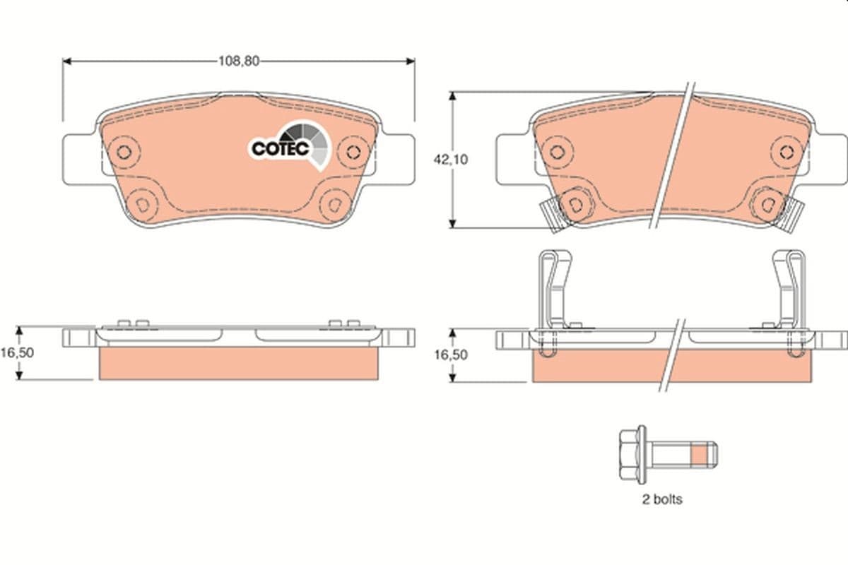 Trw Serie Pattini Honda Crv Iii Gdb3446