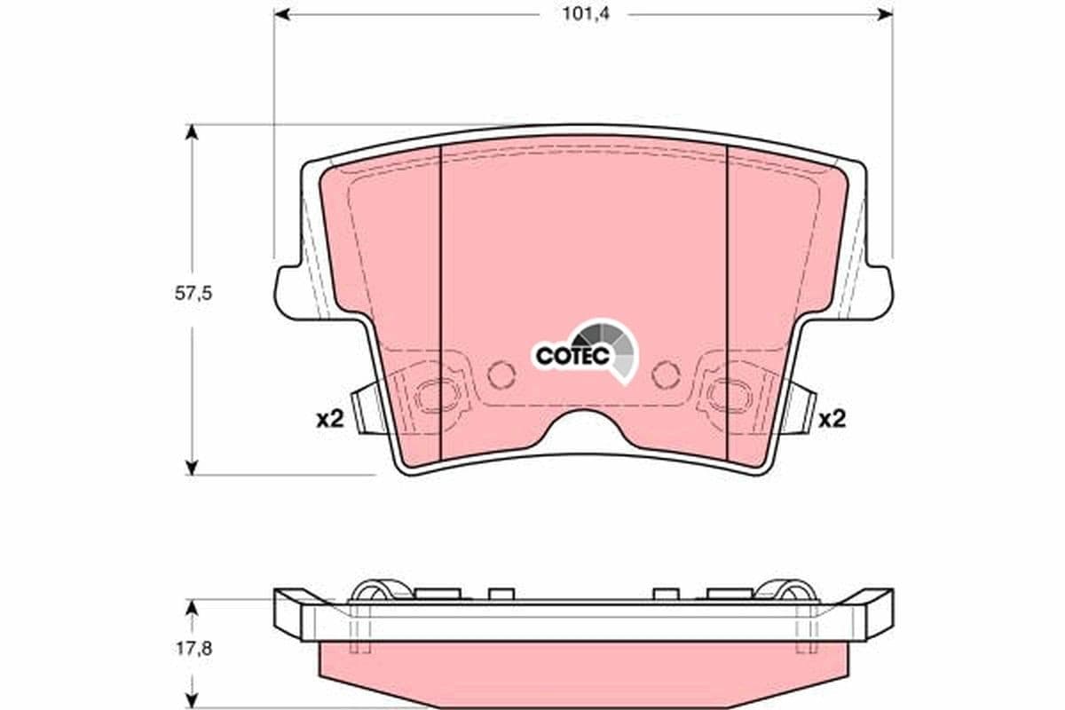 Trw Pattini Freno Chrysler 300 C 3.0 Crd Gdb4135