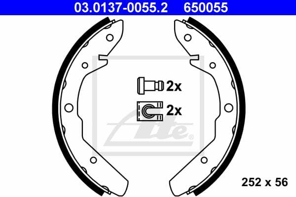 Ate Kit Ganasce Freno 03.0137-0055.2
