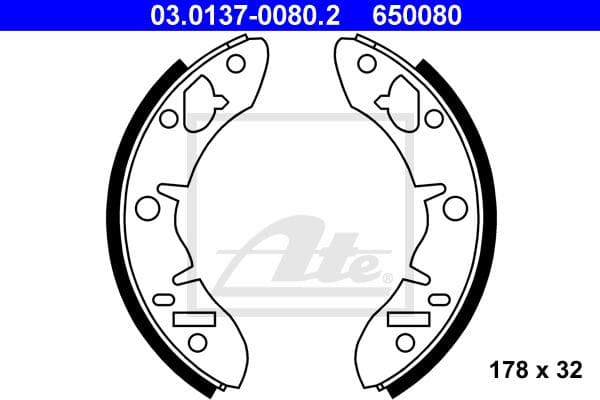 Ate Kit Ganasce Freno 03.0137-0080.2