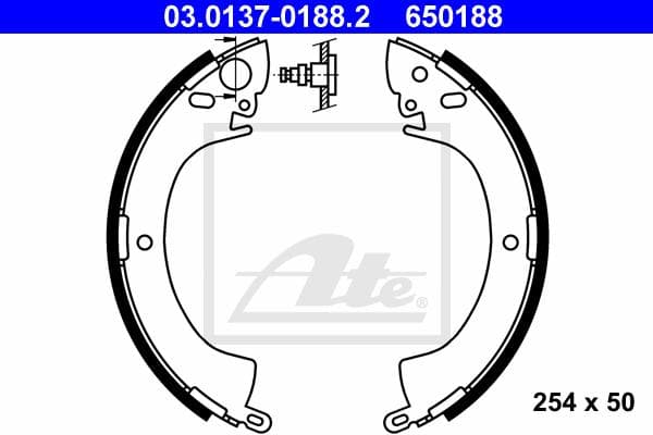 Ate Kit Ganasce Freno 03.0137-0188.2