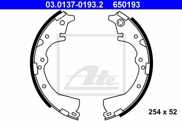 Ate Kit Ganasce Freno 03.0137-0193.2