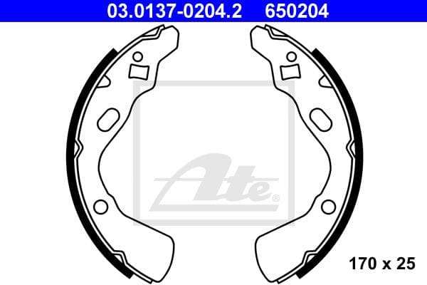 Ate Kit Ganasce Freno 03.0137-0204.2