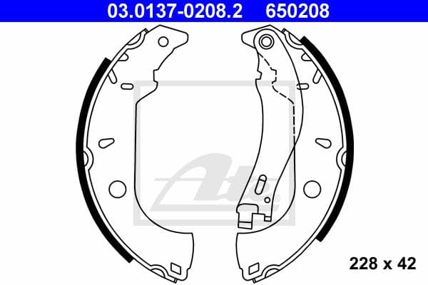 Ate Kit Ganasce Freno 03.0137-0208.2