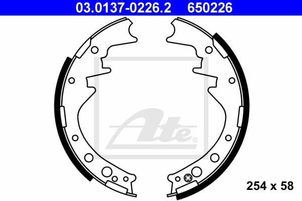 Ate Kit Ganasce Freno 03.0137-0226.2