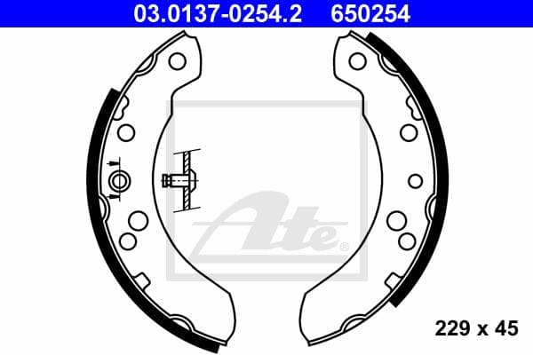 Ate Kit Ganasce Freno 03.0137-0254.2