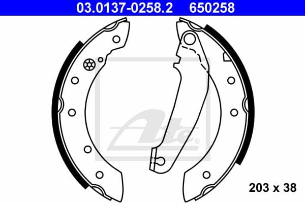 Ate Kit Ganasce Freno 03.0137-0258.2