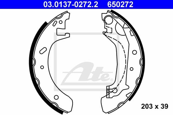 Ate Kit Ganasce Freno 03.0137-0272.2