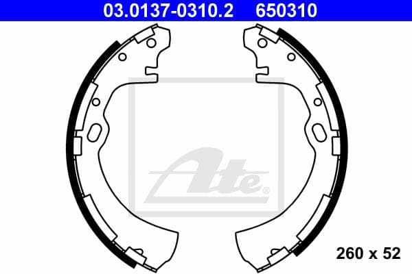 Ate Kit Ganasce Freno 03.0137-0310.2