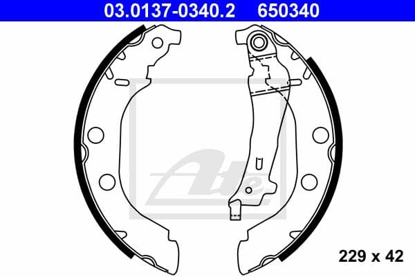 Ate Kit Ganasce Freno 03.0137-0340.2