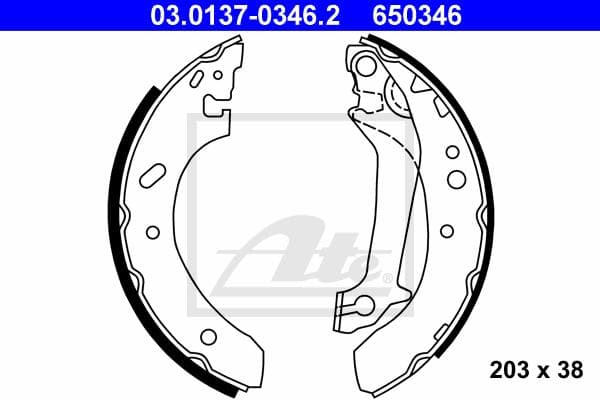 Ate Kit Ganasce Freno 03.0137-0346.2