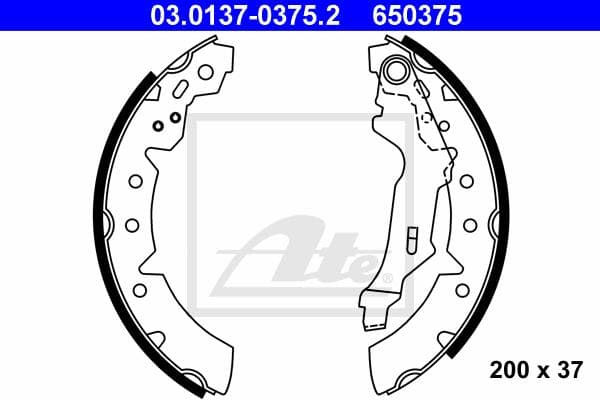 Ate Kit Ganasce Freno 03.0137-0375.2
