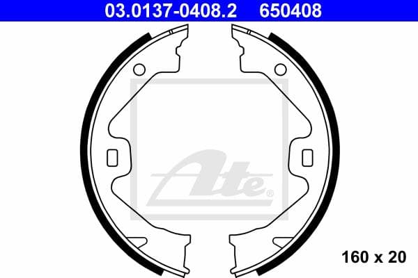 Ate Kit Ganasce, Freno Stazionamento 03.0137-0408.2