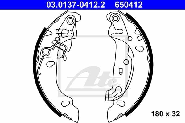 Ate Kit Ganasce Freno 03.0137-0412.2