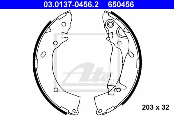 Ate Kit Ganasce Freno 03.0137-0456.2