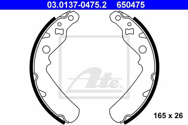 Ate Kit Ganasce Freno 03.0137-0475.2