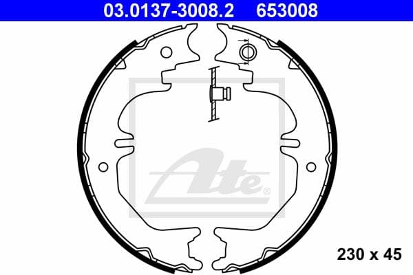 Ate Kit Ganasce, Freno Stazionamento 03.0137-3008.2