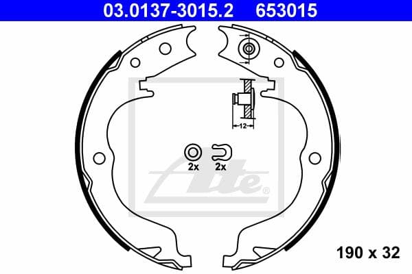 Ate Kit Ganasce, Freno Stazionamento 03.0137-3015.2