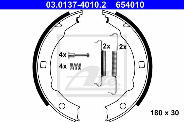 Ate Kit Ganasce, Freno Stazionamento 03.0137-4010.2