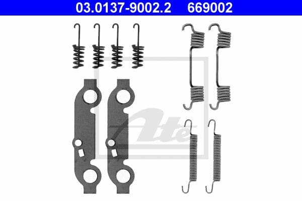 Ate Kit Accessori, Ganasce Freno Stazionamento 03.0137-9002.2