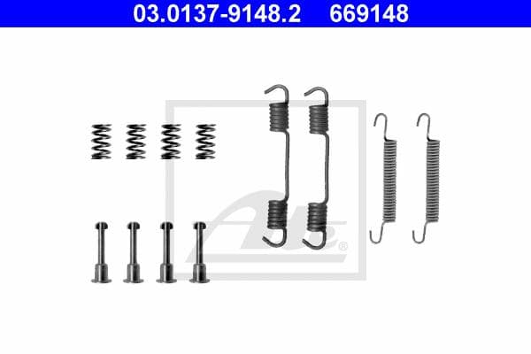 Ate Kit Accessori, Ganasce Freno Stazionamento 03.0137-9148.2
