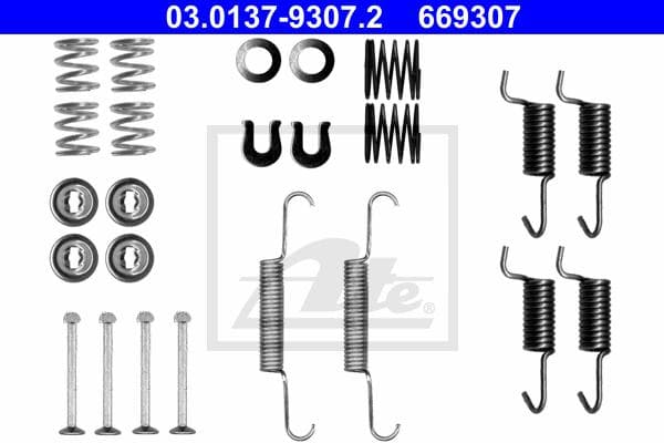 Ate Kit Accessori, Ganasce Freno Stazionamento 03.0137-9307.2