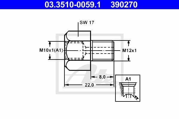 Ate Adattatore, Tubazione Freno 03.3510-0059.1