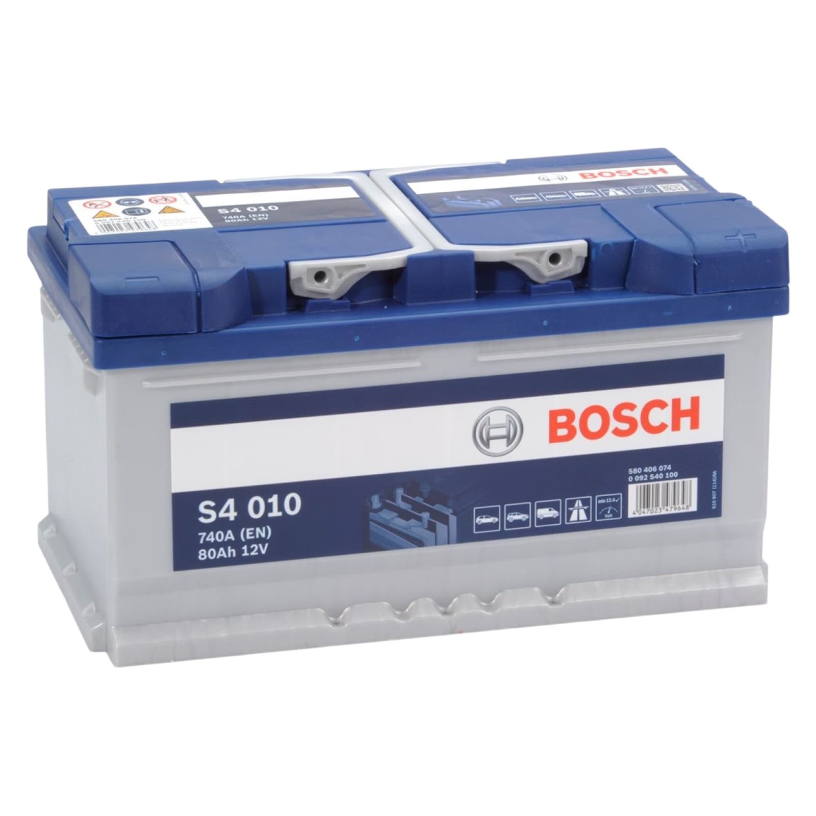 Batteria BOSCH S4 010 0 092 S40 100 12V 80Ah 740A - Avviamento Auto