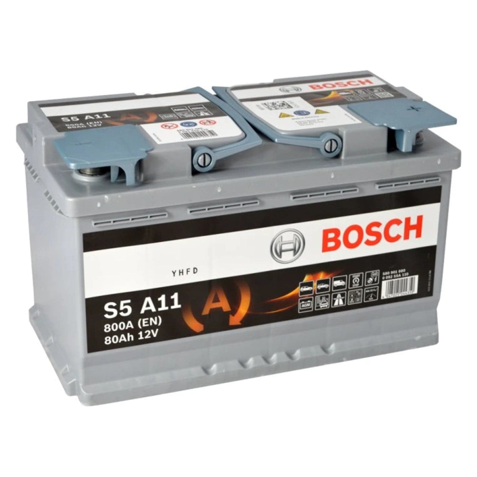 Batteria auto BOSCH S5 A11 0 092 S5A 110 AGM 80Ah 12V 800A - Potenza avviamento