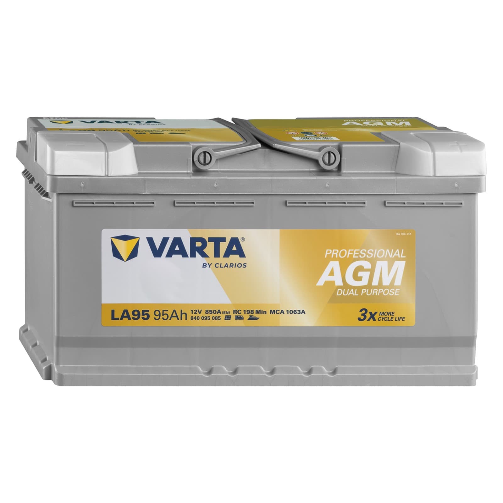 Batteria Auto Varta AGM Start&Stop 840095085 95Ah 850A = VR850 FIAMM