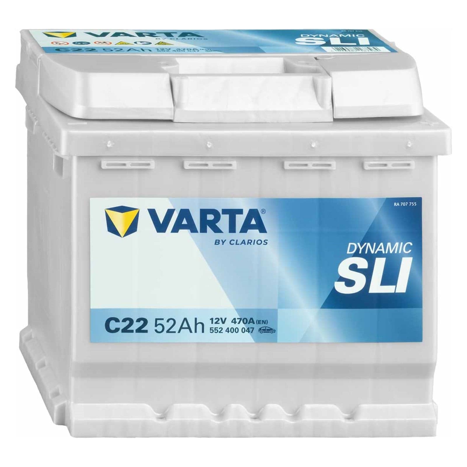 Batteria Auto Varta 552400047 52Ah 470A