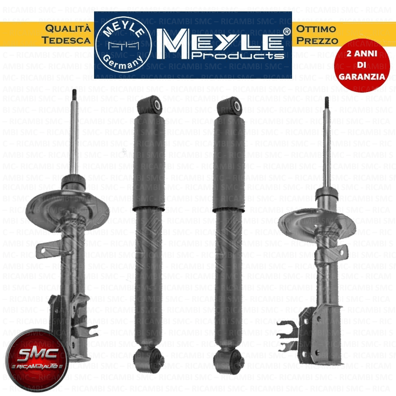 Kit 4 Ammortizzatori Meyle Kay021 Fiat, Opel