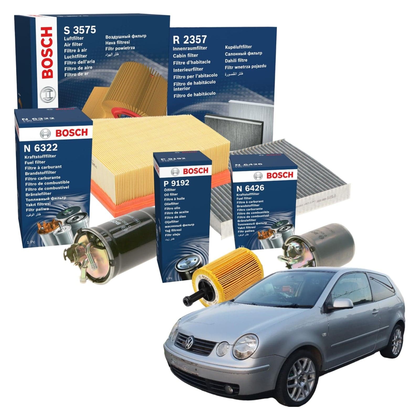 Kit Tagliando 4 Filtri Bosch Ktb011 Seat, Skoda