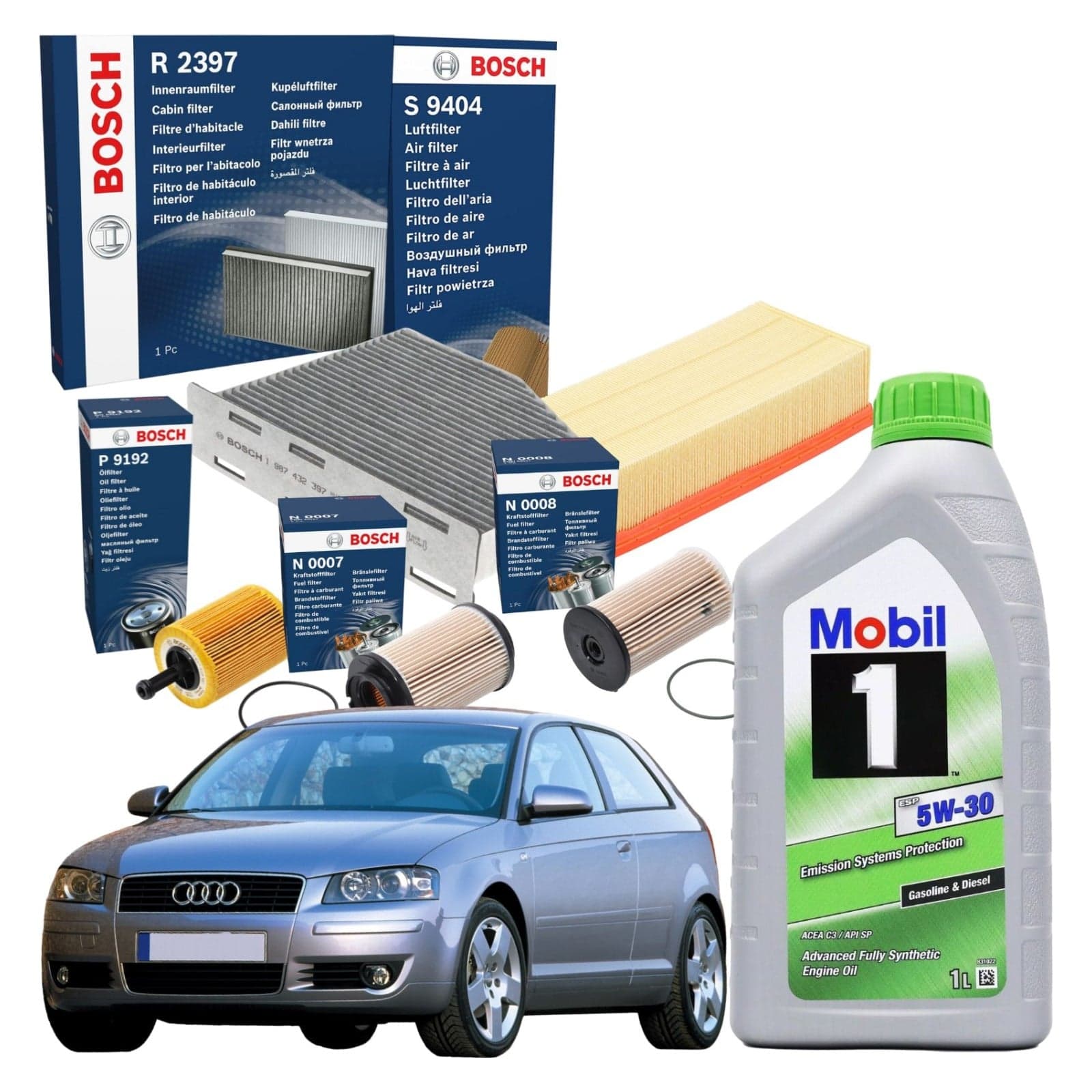 Kit Tagliando + Olio Boscktb018+Mobil5W30