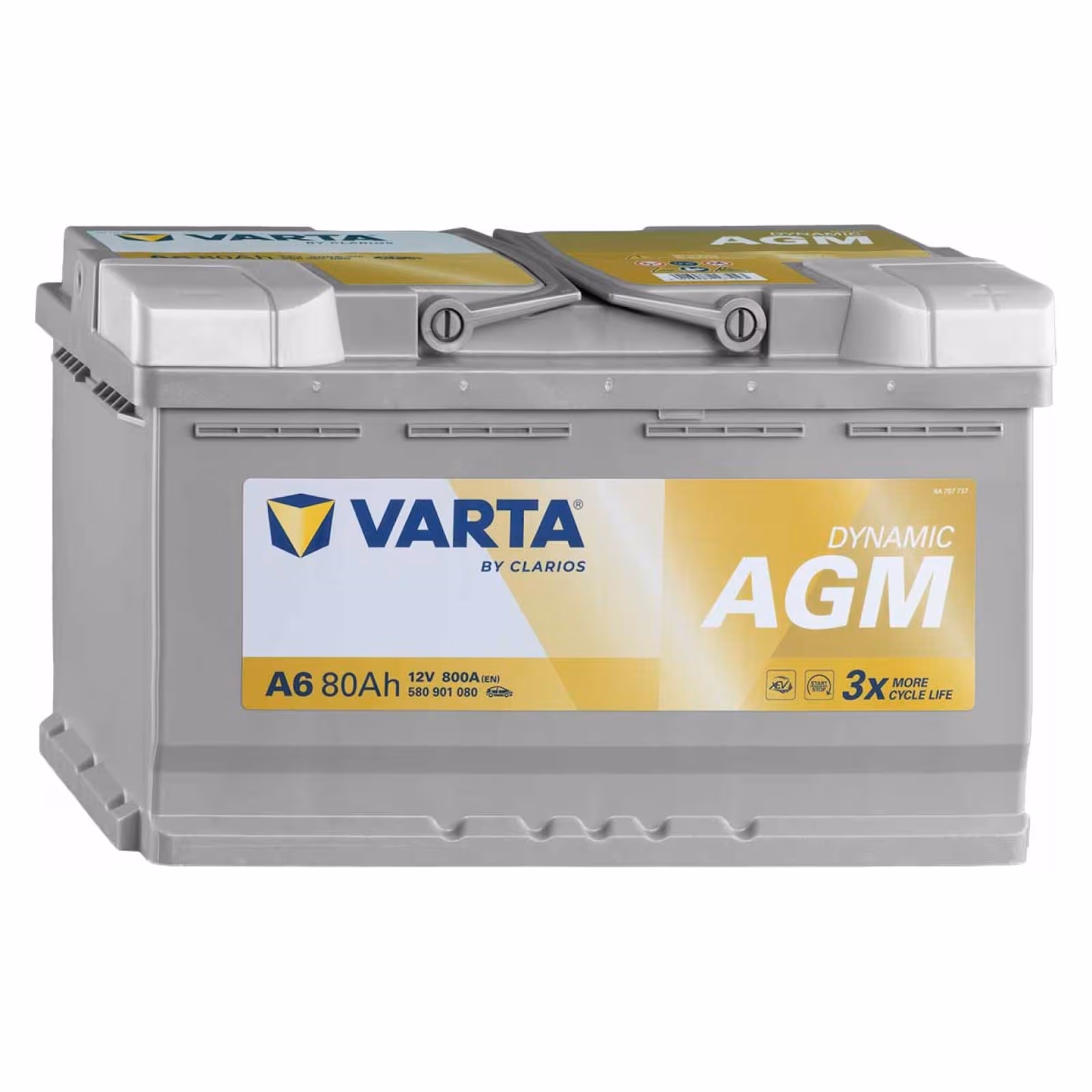 BATTERIA PER AUTO VARTA A6 (ex F21) AGM 80AH 800A 12V START& STOP 580901080