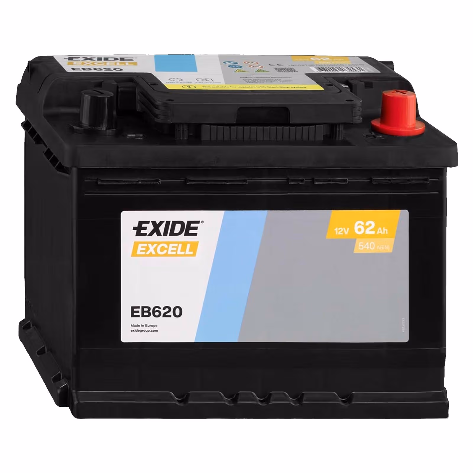 Batteria Auto Exide 62 Ah 540A Excell 60 ah Bosch Fiamm Varta