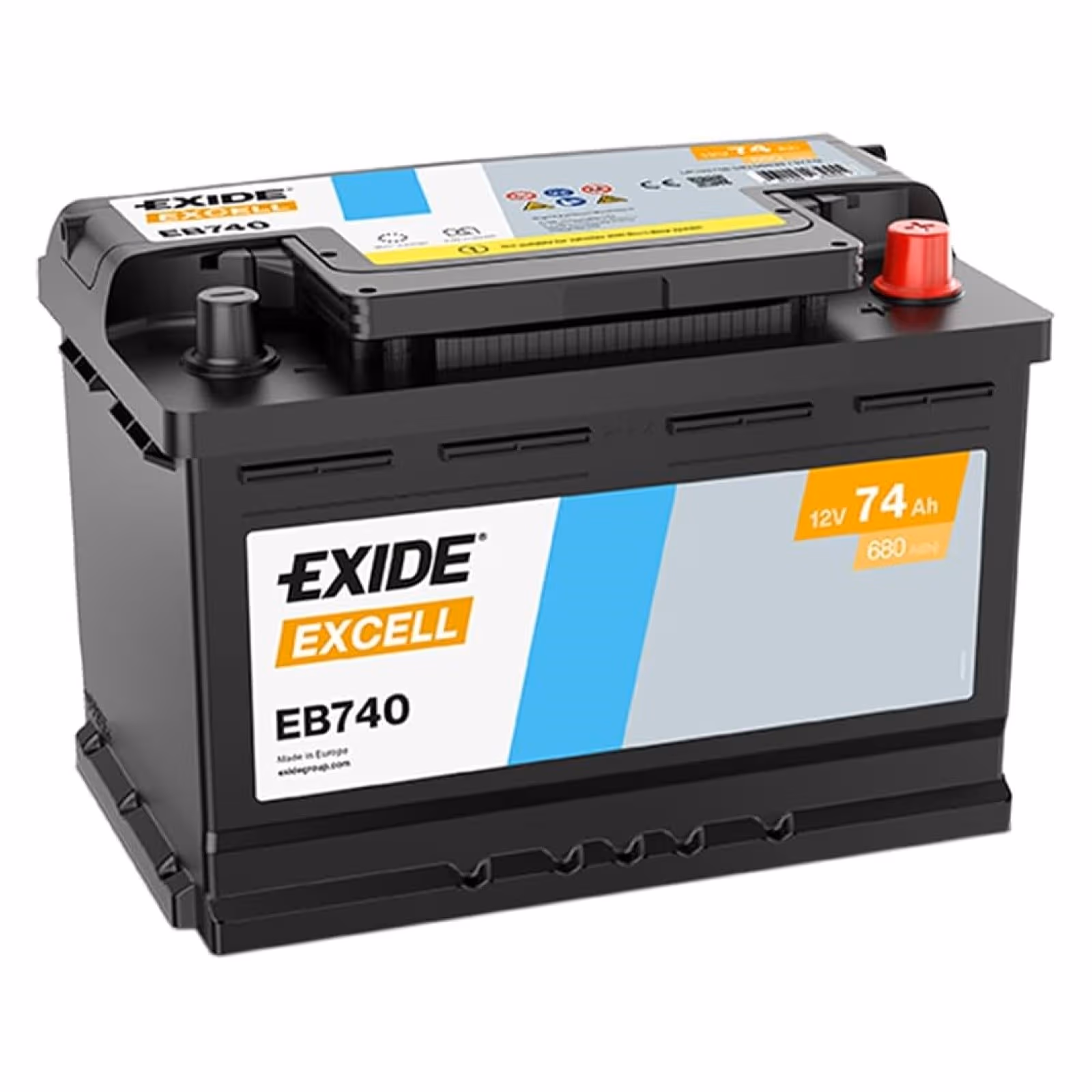 Batteria Auto Exide 74ah 680a