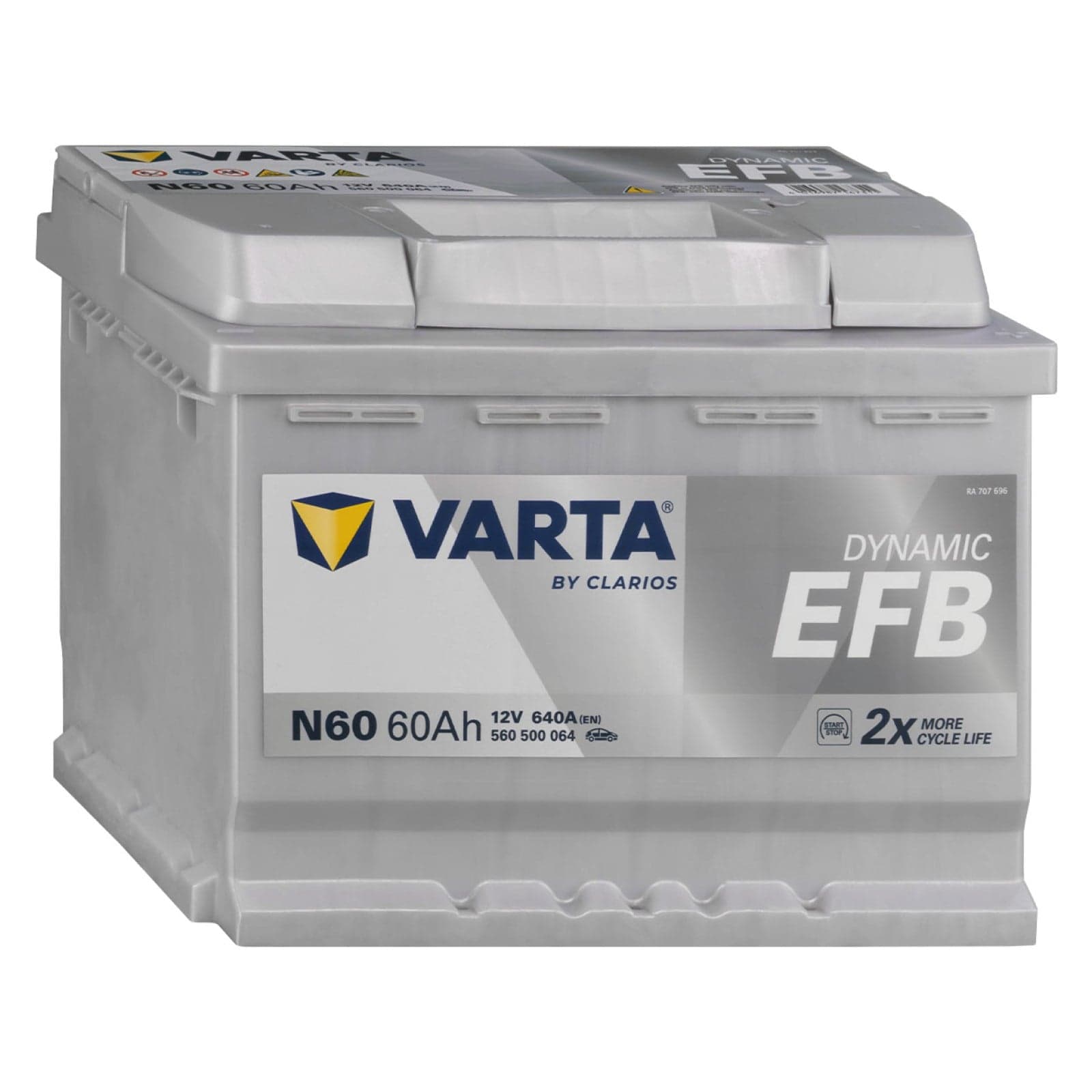 Batteria Varta EFB 60Ah Start&Stop 640A N60 = Fiamm TR520 Exide El600