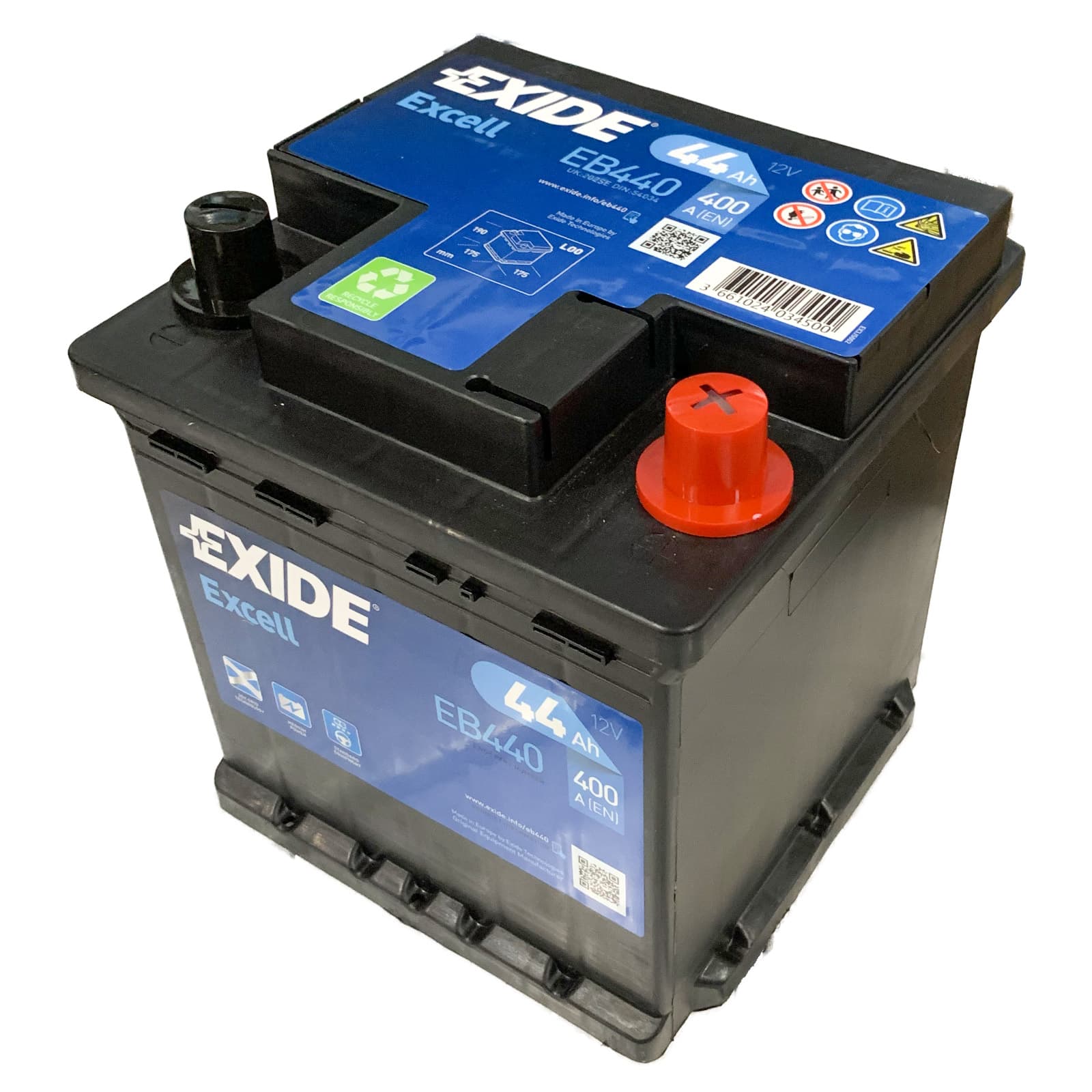 Batteria Auto Exide Eb440 44Ah 400A L0 12V