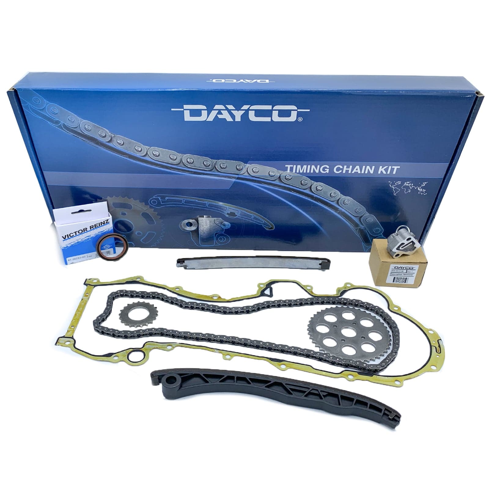 KIT DISTRIBUZIONE CATENA RINFORZATO DAYCO 8 PEZZI FIAT 1.3 MULTIJET PUNTO PANDA