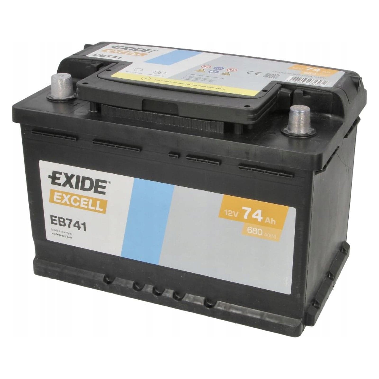 Batteria Auto Exide 74H 680A 12V Positivo a Sinistra