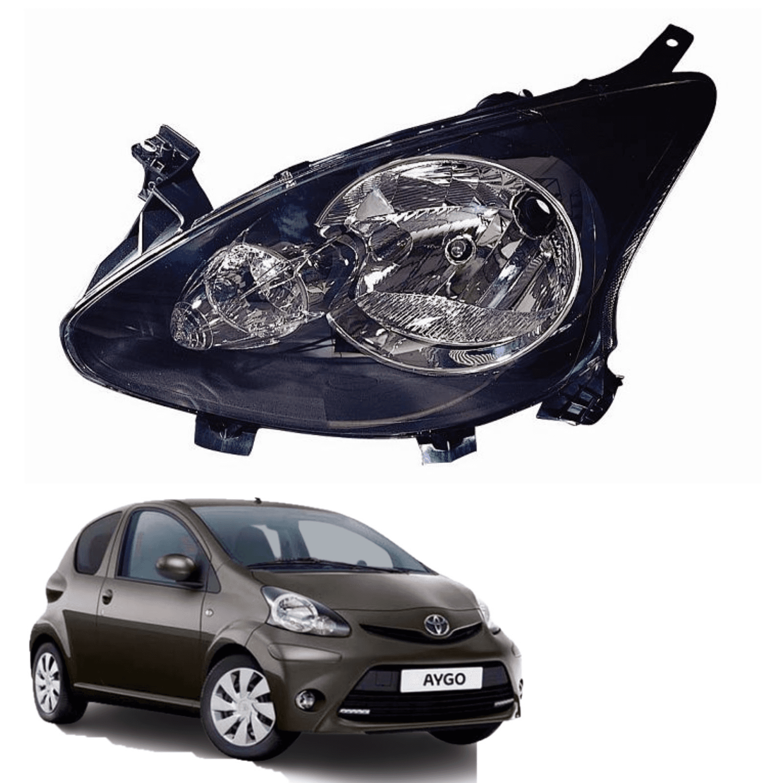 Kit Proiettori Fari Anteriori Dx Sx Depo Toyota Aygo Dal 2005