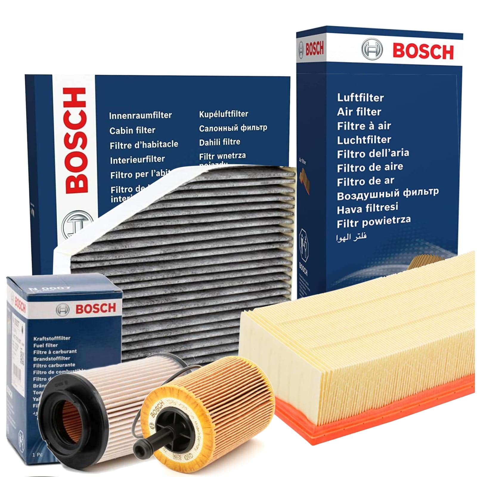Kit Tagliando 4 Filtri Bosch Ktb177 Per Audi