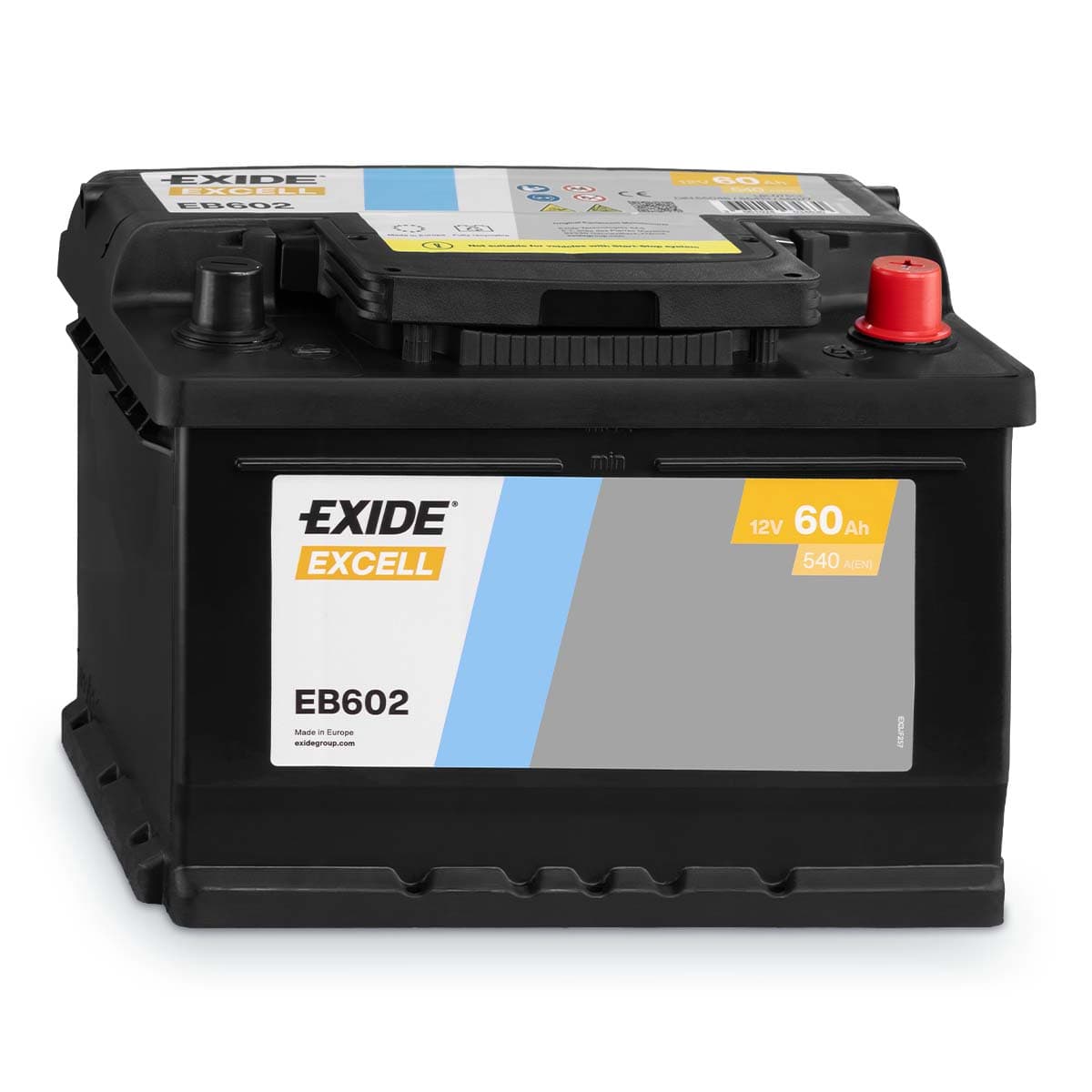 Batteria Exide EB602 60Ah 540A 12v Excell